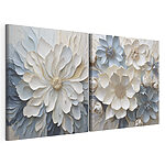 Impression sur toile modulaire Des fleurs délicates aux teintes douces