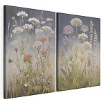 Impression sur toile modulaire Peinture représentant des fleurs dans un champ