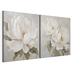 Impression sur toile modulaire Peinture représentant une fleur blanche