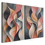 Impression sur toile modulaire Des formes fluides aux teintes douces