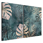 Impression sur toile modulaire Une végétation luxuriante aux teintes tropicales