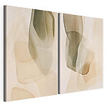 Impression sur toile modulaire Couches abstraites aux couleurs douces