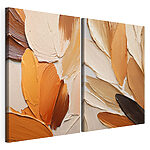 Impression sur toile modulaire Des touches éclatantes aux teintes terreuses