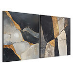 Impression sur toile modulaire Motifs abstraits aux couleurs contrastées