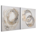 Impression sur toile modulaire Peinture représentant un cercle et un cercle