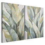 Impression sur toile modulaire Peinture représentant des feuilles