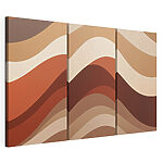 Impression sur toile modulaire Des vagues ondulantes aux teintes chaudes