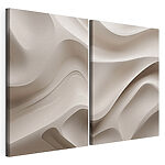 Impression sur toile modulaire Des courbes douces dans des tons chauds