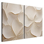 Impression sur toile modulaire Motif floral élégant aux tons doux