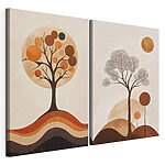 Impression sur toile modulaire Deux images d'arbres
